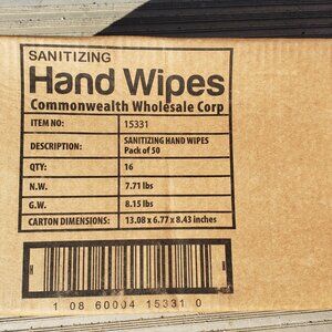 ALOEl wet Sanitizer Wipes 16 PACKS of 50 (800 Wipe)